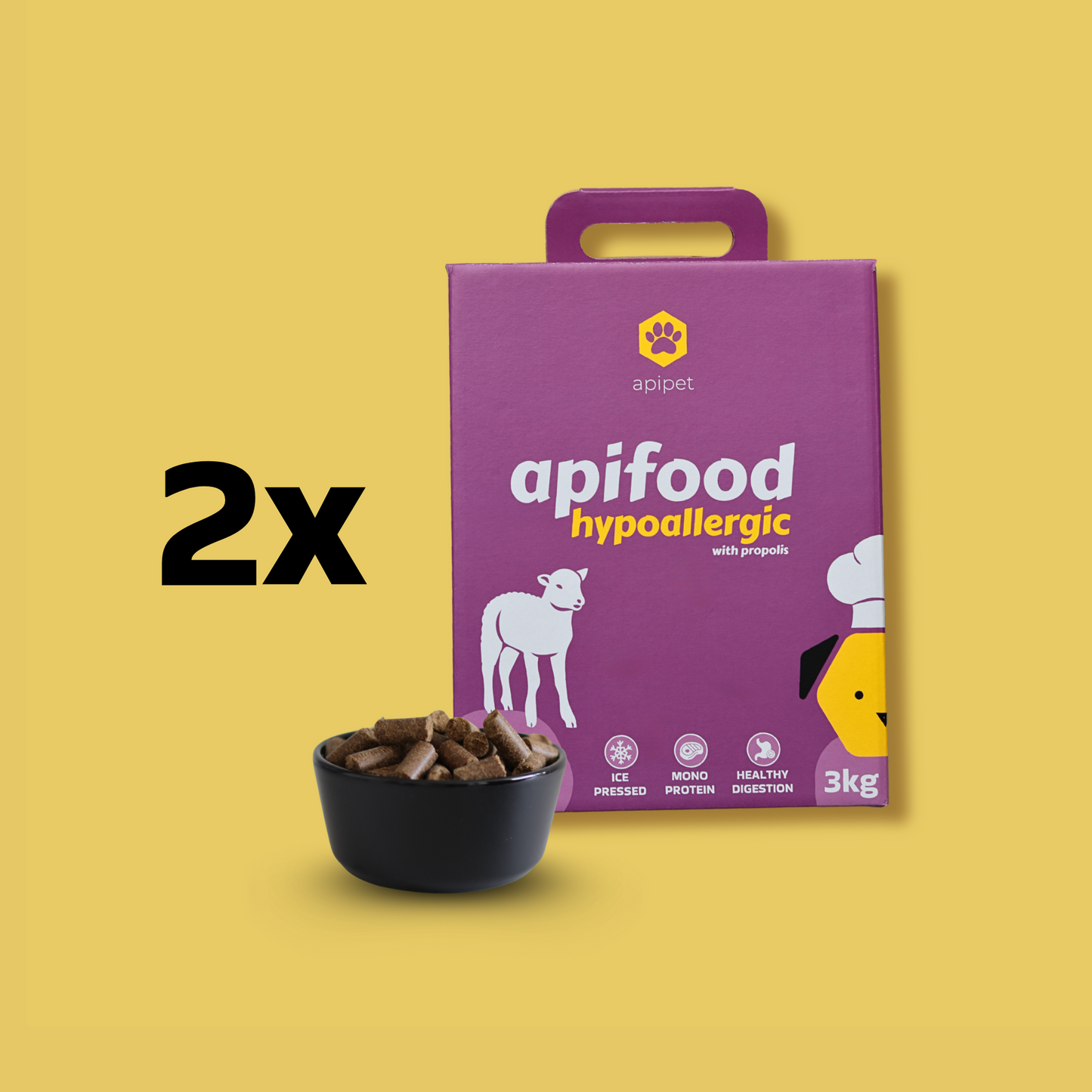 Apifood Hypoallergic Janjetina - 2x3 kg